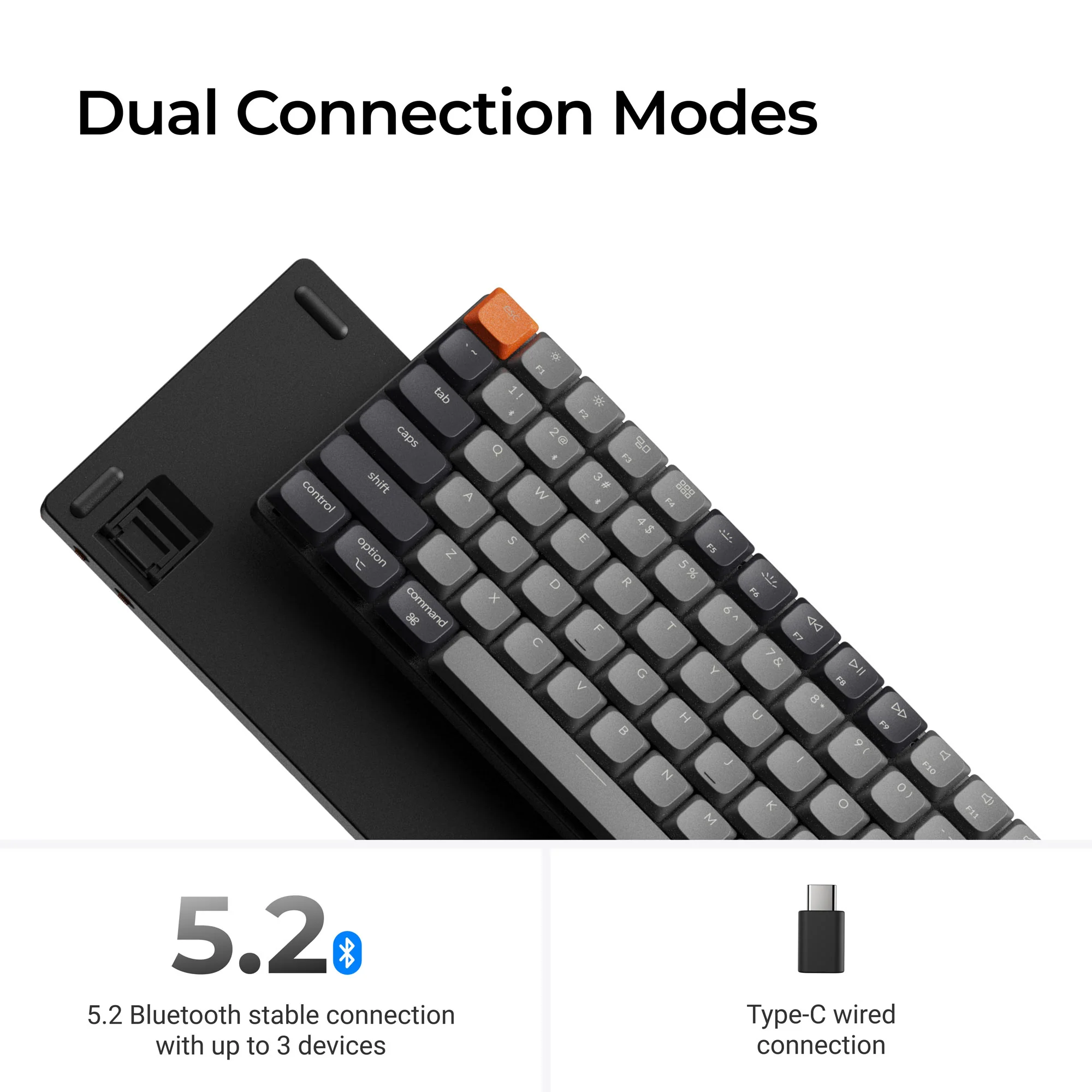 Keychron K3 QMK trådløst mekanisk tastatur (version 3)