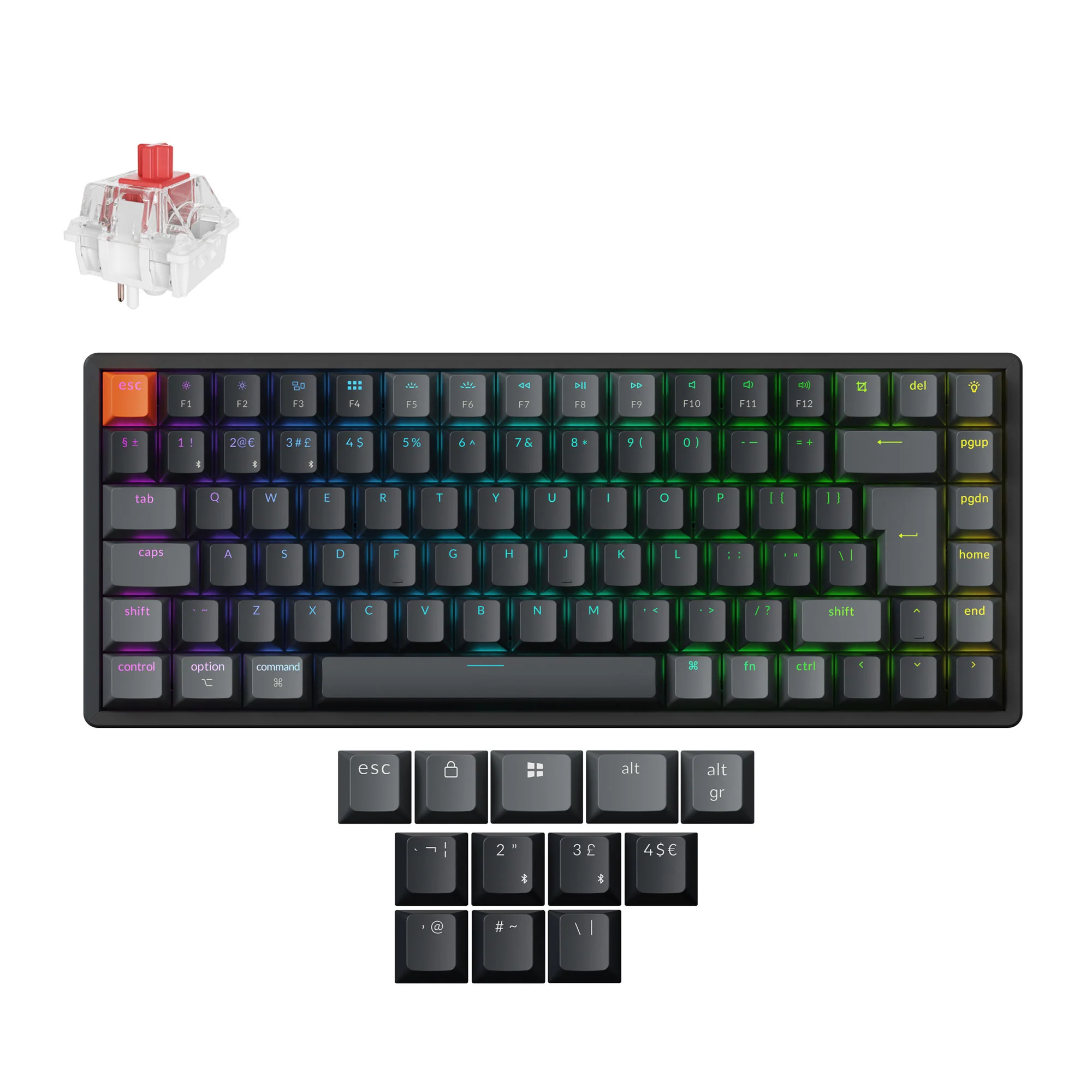 Keychron K2 QMK Wireless Mechanical Keyboard (ISO Layout) - Version 3