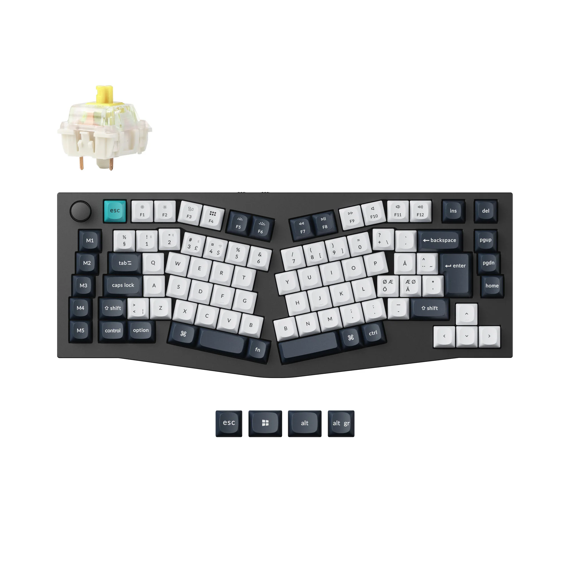 Keychron Q10 Max (Alice-asettelu) QMK mukautettu mekaaninen näppäimistö, ISO-asettelukokoelma