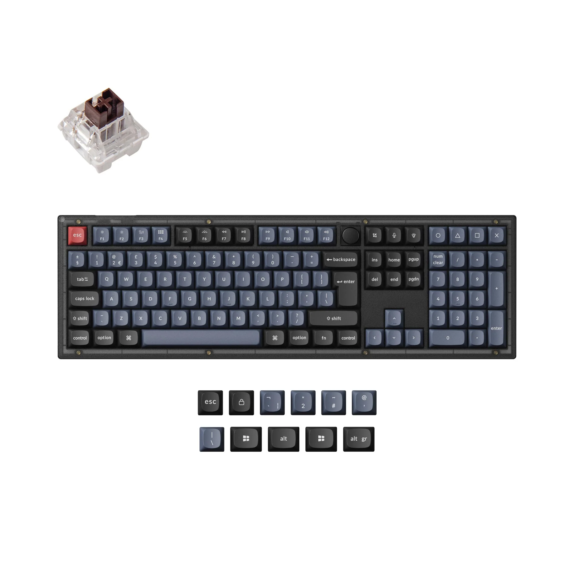 Keychron V6 QMK Customowa klawiatura mechaniczna – kolekcja układów ISO