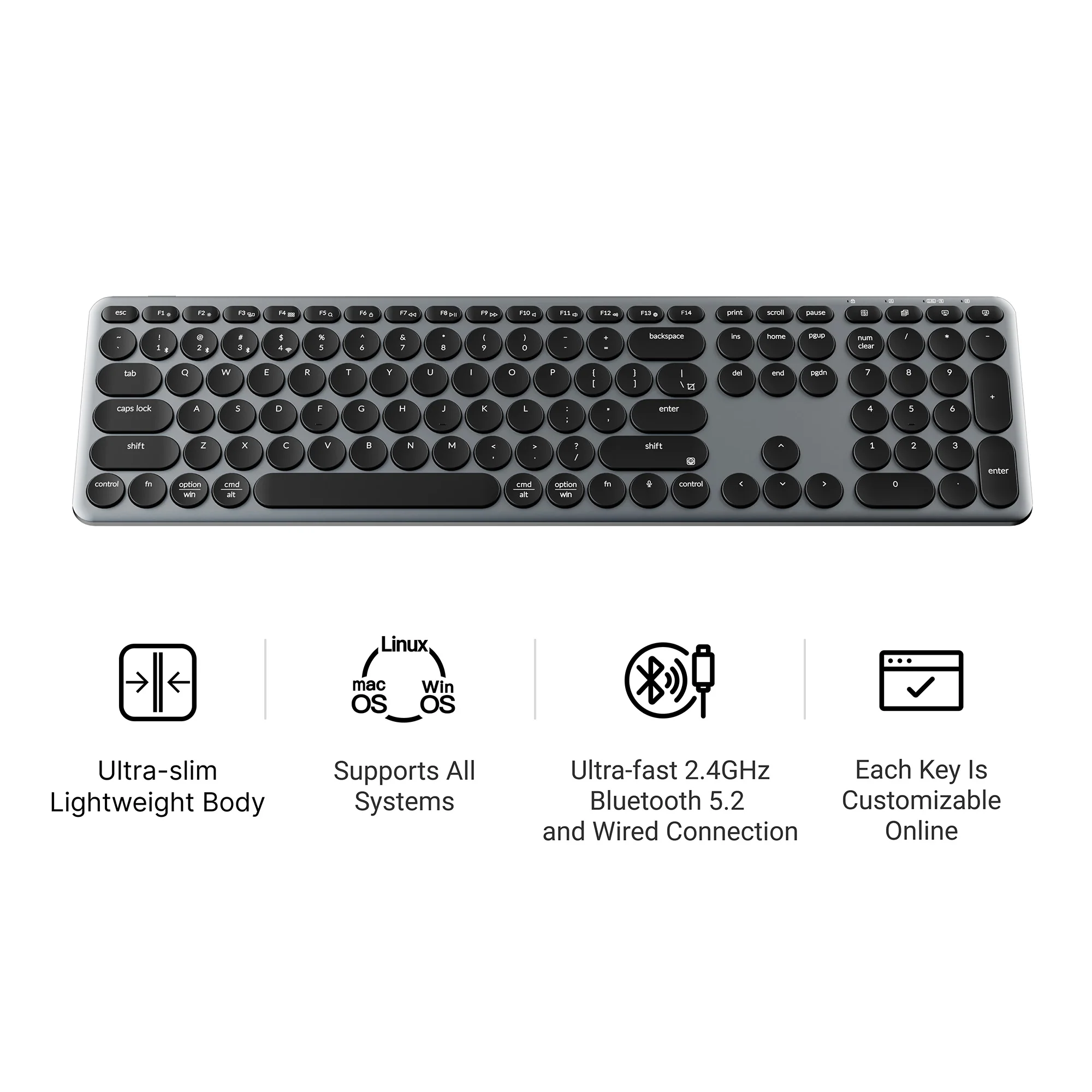 Keychron B5 Pro ultra-slim trådløst tastatur